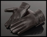 men leather winter gloves